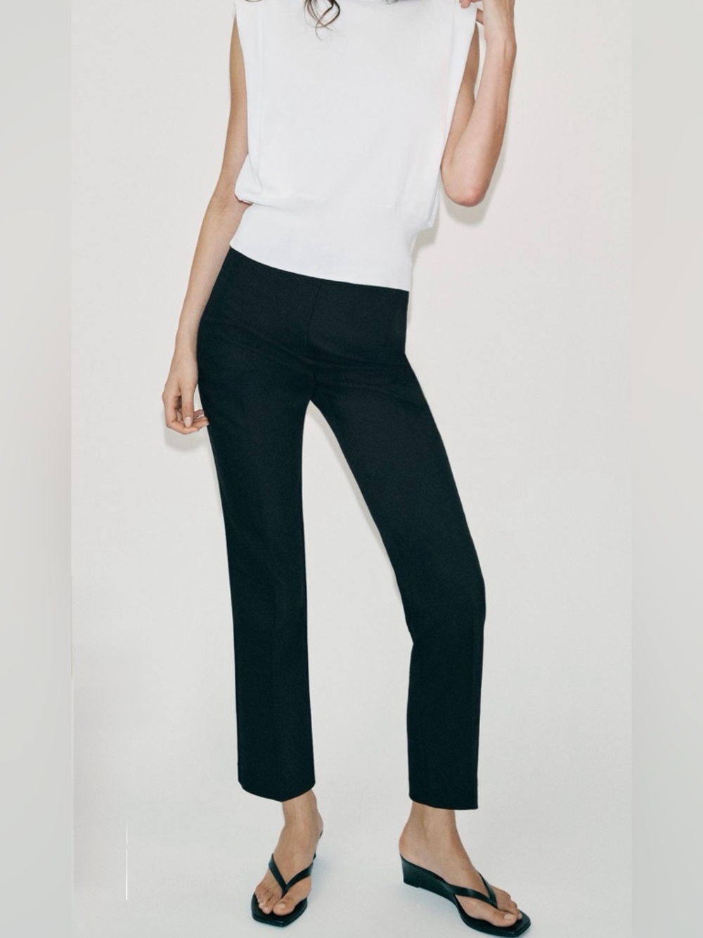 NWT Zara Mini Flare Pants size XS black